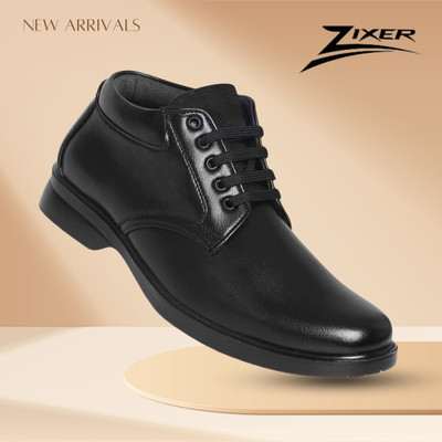 Zixer Premium Men's Formal Shoe/Office-Ready LaceUp Shoe for Men/Timeless Leather Shoe Lace Up For Men(Black , 10)