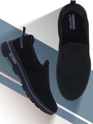 COLUMBUS PLASMA Slip On Sneakers For Men(Black , 6)