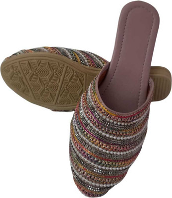JPR crafts mules Ethnic Mule For Women(Purple , 4.5)
