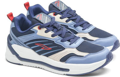 asian Powerkick-05 Running Shoes for Men | Lightweight Mesh Sports Shoe for Boys Running Shoes For Men(Navy, Red , 10)