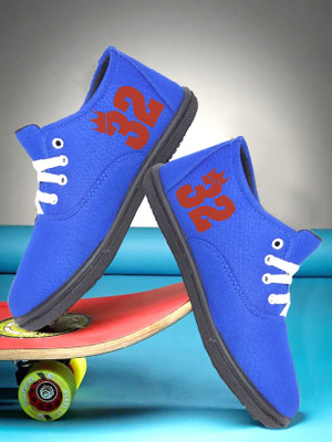 Kenamin Stylish Casual Shoes for Men and kids Casuals For Men(Blue, Orange , 10)