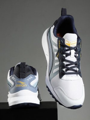 asian Turbo-22 Gym,Sports,Walking,Stylish with Extra Comfort Running Shoes For Men(White, Blue , 6)
