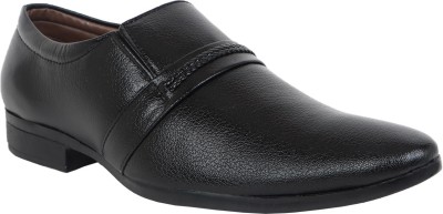somugi Black Slip on formal Shoes Slip On For Men(Black)