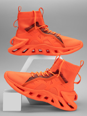 ATOM Alphabounce High Tops For Men(Orange , 6)