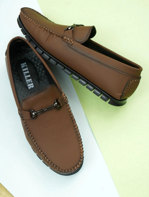 KILLER Loafer Shoes for Men | Formal & Casual Stylish, Lightweight Comfortable Wear Loafers For Men(Tan , 7)