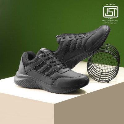BIRDE Premium Memory Foam Soft Comfortable Regular Wear School Walking Shoes Running Shoes For Men(Black)