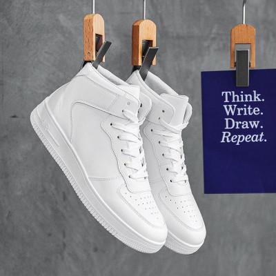 ICUREM Casual White High Top Shoes For Men High Tops For Men(White , 6)