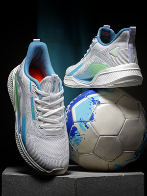 action Athleo BULLET 114 Stylish Lightweight Comfortable Sports Lace Up Running Shoes For Men(White, Blue, Green , 8)