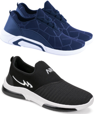 Free Kicks Combo Of 2 Shoes SW-Lysha & SW-Mexico Running Shoes For Men(Blue , 7)