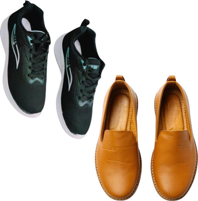 Plama Stylish Casual Shoes for Men – Perfect for Daily Wear Casuals For Men(Black, Tan , 6)