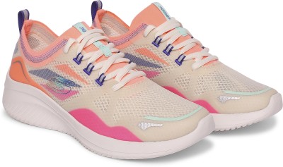 Skechers ULTRA FLEX 3.0-SUNNY BUSINESS Casuals For Women(White, Pink , 3)