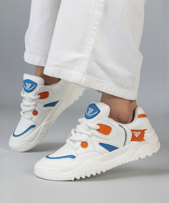 RUN SEVEN ( by GO21 ) Soft Insole, Slip-Resistance|Chunky Sneakers For Men(Blue , 9)