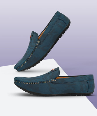 LEATHERKRAFT Loafers For Men(Blue , 6)