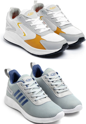 Face Men’s Sports Running Shoes – Lightweight, Breathable & Comfortable Running Shoes For Men(Yellow, Blue , 6)