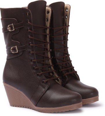 Picktoes Boots For Women(Brown , 6)