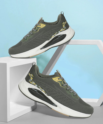 Aqualite Aqualite VEGAS-41 Men's Sports Shoes for Running with Lace-ups & Slip-Resistance Walking Shoes For Men(Olive , 7)