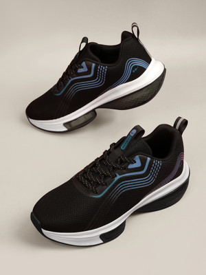 CAMPUS LAM 's Sports | Cushioned Insole with Support-Tech | Breathable Lace-Up Running Shoes For Men(Black , 8)