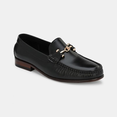 LA FATTIO Loafers For Men(Black , 8)