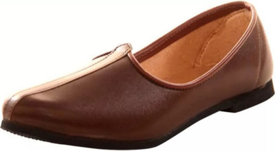 JAIPUR DIVINECRAFT Men's Jalsa Jutti,Latest Jutis For Men(Brown , 8)