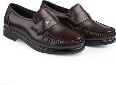 LeatherSofty Formal shoes for men Mocassin For Men(Brown , 5)
