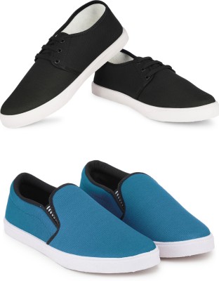 Free Kicks Combo Of 2 Shoes FK-201 & FK-Fitman Sneakers For Men(Blue)