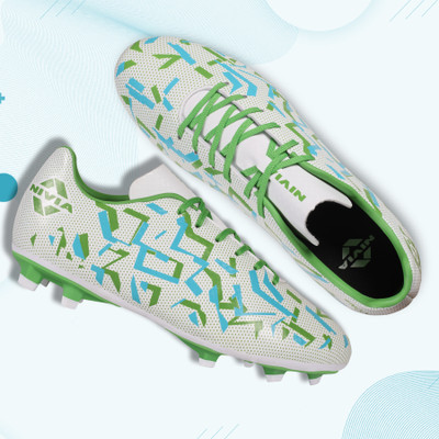 NIVIA Encounter 10.0 Football Shoes For Men(White , 10)