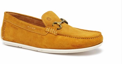 RUOSH Ruosh MACAU Men Drivers Slip-on Boat Shoes For Men(Beige , 11)