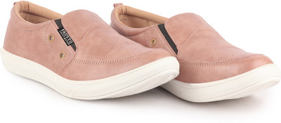 FAUSTO Slip On Sneakers Shoes for Casual Outfit|Fashion|Comfort|Flexible TPR Sole Loafers For Men(Beige , 7)