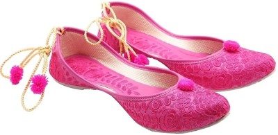 SUBRA Women Flat Party Wear (Pink) (9) Jutis For Women(Pink , 9)