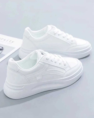 xedow White Trending Stylish Casual Shoes For Girls Sneakers For Women(White , 8)