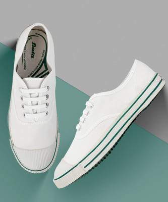 Bata white canvas shoes 2025 for womens