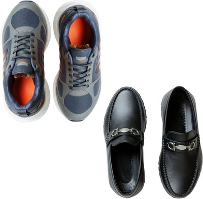 Plama Stylish Casual Shoes for Men – Perfect for Daily Wear Casuals For Men(Navy, Black , 6)