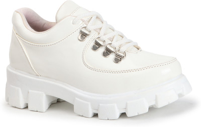 KILLER Smart Casual Lace-Up Sneakers For Women & Girls Sneakers For Women Sneakers For Women(White , 7)