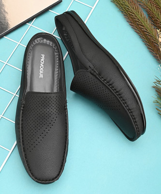 PROVOGUE SS24 3055 Open PU Loafers Loafers For Men(Black , 12)