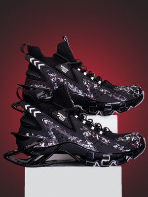ATOM Multi Print Sneakers For Men(Black , 6)
