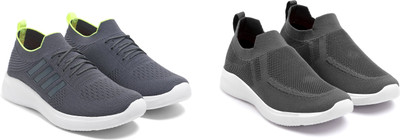 Face Stylish Sports Shoes for Men – Ideal for Running, Gym & Training Sneakers For Men(Grey, Grey , 9)