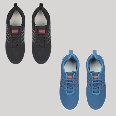 house of common Walking Shoes For Men(Black, Blue , 10)