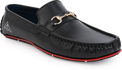 ALBERTO TORRESI ALBERTO TORRESI BLACK MILD DRIVER WITH BRANDED SILICON SOLE L Loafers For Men(Black , 9)