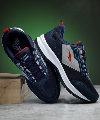 asian Casual Sneaker Shoes for Men | Soft Cushioned Insole || Platinum-02 Running Shoes For Men(Navy, Red , 9)