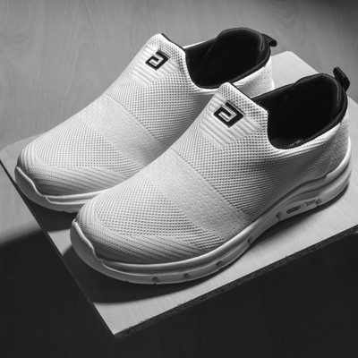 asian Wonderwalk-21 Men’s Walking Shoes | Featherlight, Air Cooled & Memory Foam Walking Shoes For Men(White, Black , 9)