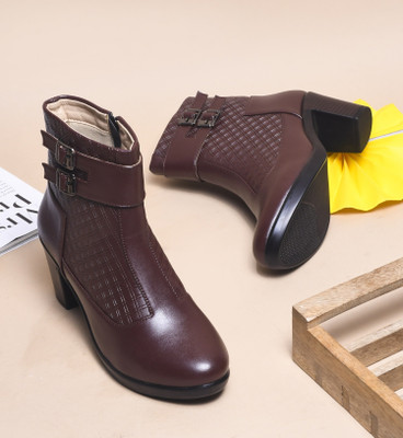 TRYME Boots For Women(Brown , 8)