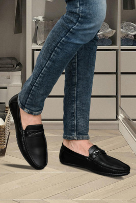 Feeten Trendy Comfortable Stylish Casual Slip On Loafer Loafers Loafers For Men Loafers For Men(Black , 5)