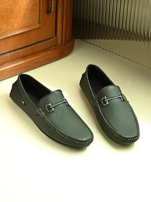 Onmac Loafer Shoes for Men| Slip-on|Stylish| Perfect for Formal, Business Casual Loafers For Men(Green , 6)
