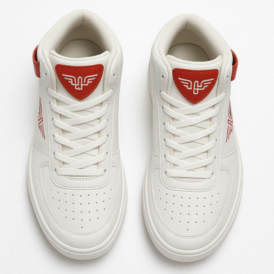 ROYAL RANCH Slip On Sneakers For Men(White, Red , 9)