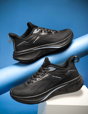Abros RENON ON ETPU Athleisure Cultured Round-Toe Shape & Hyperbeads Technology Walking Shoes For Men(Black , 10)