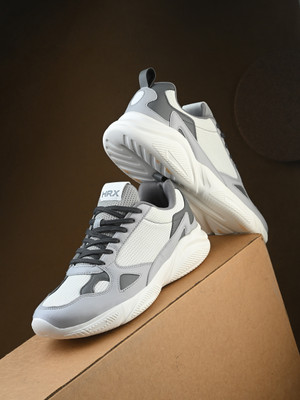 HRX by Hrithik Roshan HARRY Running Shoes For Men(White, Grey , 8)
