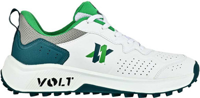 volt v220 teal green Cricket Shoes For Men(White, Green , 8)