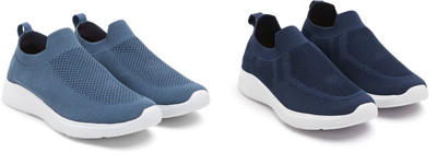 Face Sneakers For Men(Blue, Navy , 7)