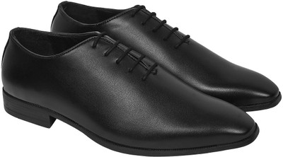 SeeandWear Leather Wholecut Shoes Oxford For Men(Black , 10)