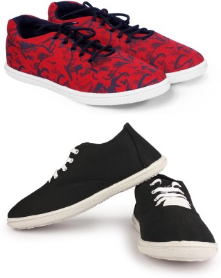 Kzaara Casuals For Men(Red, Black , 9)